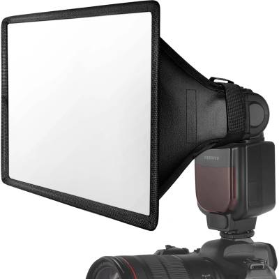 NEEWER Flash Diffuser Light Softbox 11" x 8", Universal Foldable with Storage Bag Compatible with Canon Nikon Sony Godox Yongnuo NEEWER speedlight - NS-1108