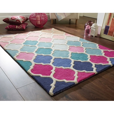 Flair Rugs Illusion Rosella Pink/Blue