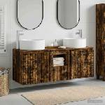 vidaXL Комплект шкафове за баня 3 бр. Опушен дъб 49, 5 x 44, 5 x 65, 5 см (3405742)