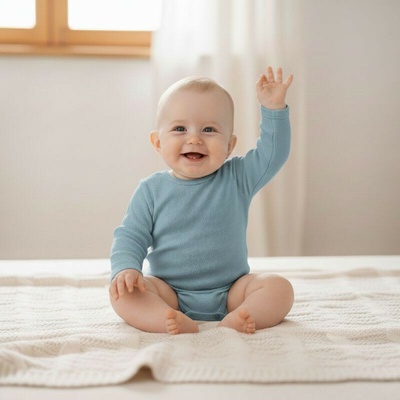 Baby Service Body modré vzor obdĺžnik Babyservice