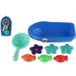 Teddies Комплект за вана, лодка, сито и морски животни (00800434)