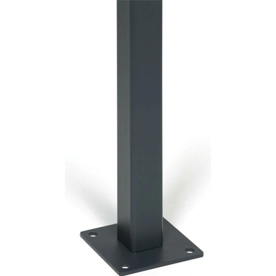 Rohový plotový sloupek s patkou pro panely výšky 1493 a 1553 mm