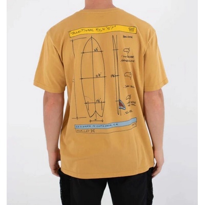 Hurley TRIKO Kraft Sketch S/S béžová