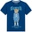 GUESS Синя тениска за момче с цветно мече и син надпис Guess