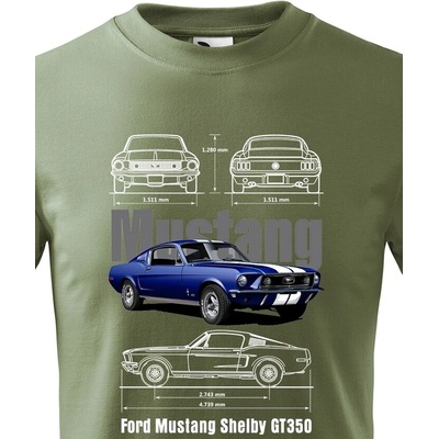 Dětské tričko Ford Mustang Shelby GT350 Military Canvas tričko Bezvatriko.cz 2310