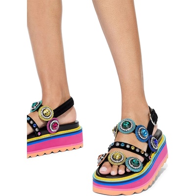 Kurt Geiger London сандали обувки с платформа дамски кожени Octavia Sling Flatform (5612405219)