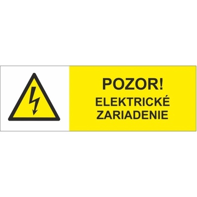 Samolepka - "Pozor! elektrické zariadenie" 105 × 35 mm