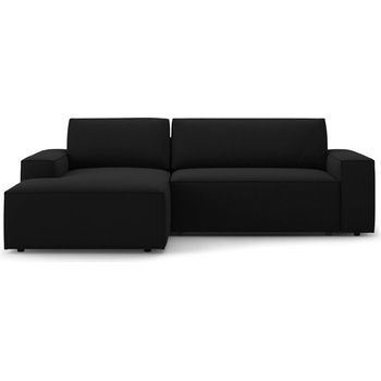 Micadoni Черен разтегателен ъглов диван (ляв ъгъл) Jodie - Micadoni Home (MIC_LCF_78_F1_JODIE6)