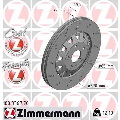ZIMMERMANN Brzdový kotúč 100336770