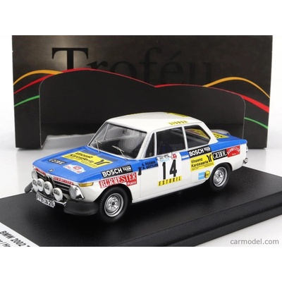 Trofeu BMW 2002 Tii night Version N 14 Rally Tap 1974 Georg Fischer Harald Gottlieb Modrá Bílá 1:43