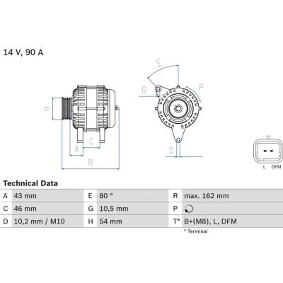 Alternátor BOSCH 0 986 049 700 (0986049700)