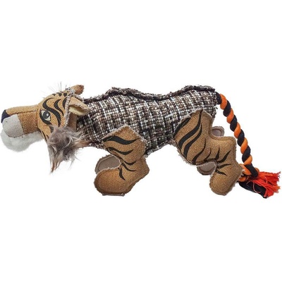 Duvo Plus Canvas - Забавна играчка за кучета във форма на тигър, 13Х34Х15 см