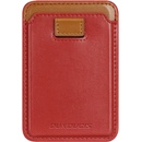 Pouzdro Dux Ducis Magnetic Leather Wallet magnetická peněženka MagSafe iPhone RFID blocker červené