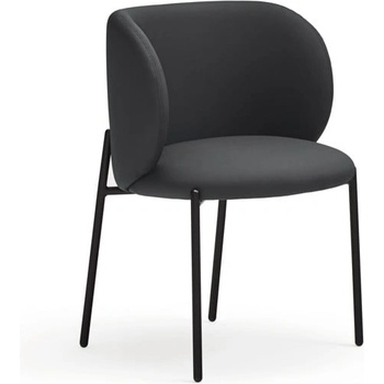 Teulat Черни тапицирани трапезни столове в комплект 2 бр. Mogi - Teulat (16290_TE)