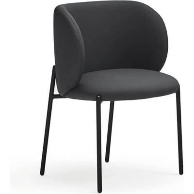 Teulat Черни тапицирани трапезни столове в комплект 2 бр. Mogi - Teulat (16290_TE)