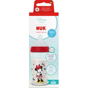 Nuk Perfect Match Шише РР 260мл. със силиконов биберон за хранене M, 3+ мес. Мини, червено (10216336)