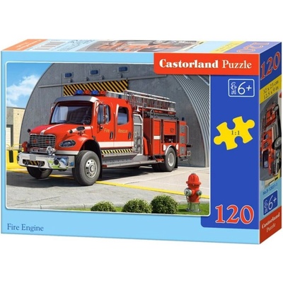Castorland Пъзел Castorland от 120 части - Пожарна кола (В-12831-1)