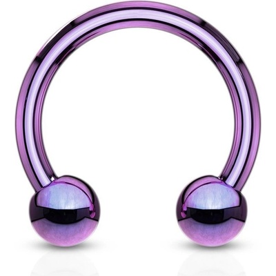 Šperky4U piercing podkova fialová PV1001A-120833