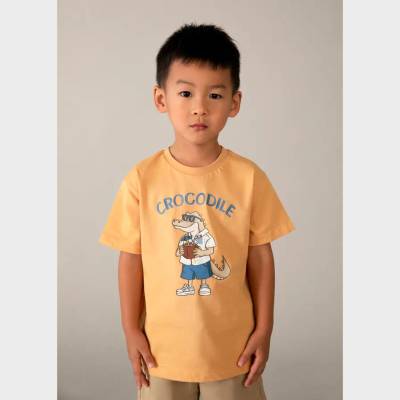 MAYORAL Тениска къс ръкав "crocodile" оранжев цвят за мини момче Mayoral