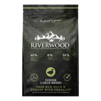 Riverwood Junior - Пълноценна суха храна за кучета от едри породи от 3 до 24 месеца с патешко месо, 12 кг