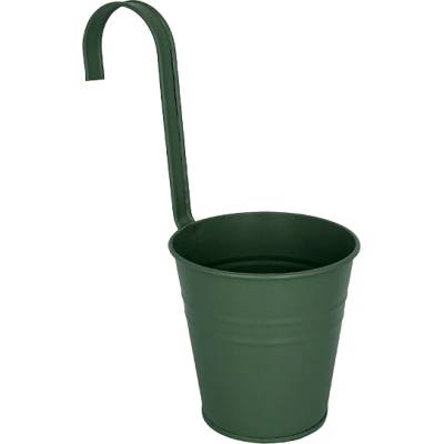 Mica САКСИЯ КРЪГЛА МЕТАЛНА С КУКИ joey h12xd13см ЗЕЛЕНА (1172881)