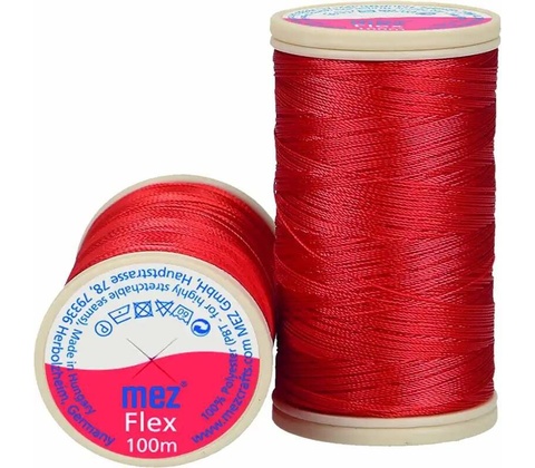 Elastická polyesterová nit 8727 Světle červená