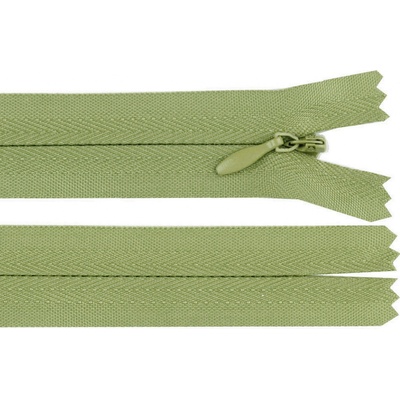 Spirálový zip skrytý No 3 délka 50 cm, malé, 235 zelenkavá tmavá