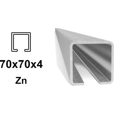 C-Profil 70x70x4 mm, Zn - žárově pozinkovaný 2 m (CP-ZN-70-2)