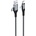Dudao 4в1 кабел Dudao L20PRO, 1m, черен (L20PRO)