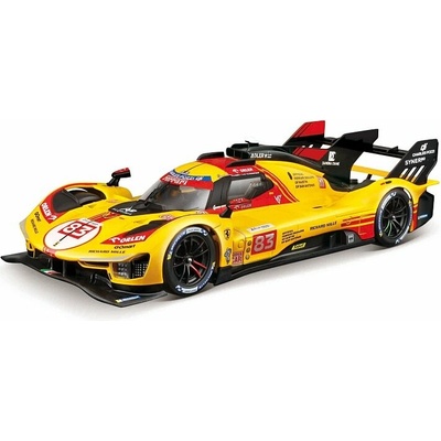 Bburago RACING Ferrari 499P 24h Le Mans Livery 2024 žltá 1:24