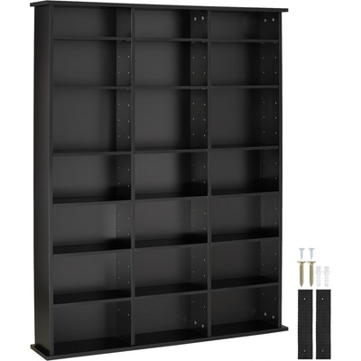 tectake 403619 regál stevie 105,5x19x136,5cm - čierna