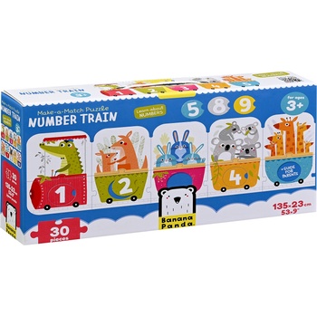 BANANA PANDA Пъзел за под Banana Panda от 30 части - Влакче с цифри (49113)