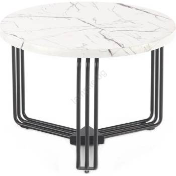 Halmar Масичка за кафе ANTICA 41x55 см черен/мраморен декор (HA0082)