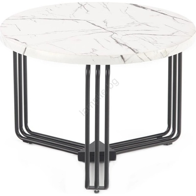 Halmar Масичка за кафе ANTICA 41x55 см черен/мраморен декор (HA0082)