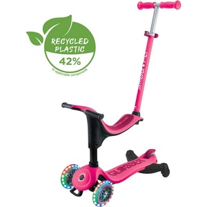 Globber Тротинетка 4 в 1 globber go up sporty lights 360° - розова (456-610) - tary Тротинетка, скутер