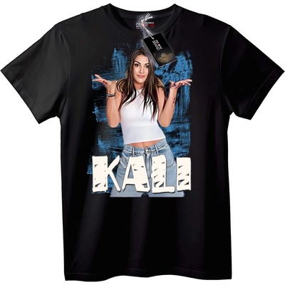 NOONEBRAND Тениска KALE - Смело Графично Дизайн - 4XL, Black