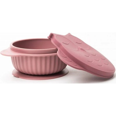 InnoGIO Silikónová miska s viečkom GIOfresh Owl Pink