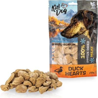 KidDog SUPER PREMIUM 100% kachní srdce mrazem sušená 50 g