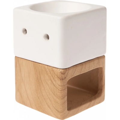 Dakls aroma lampa bílá hnědá 9 x 9 x 12 cm – Sleviste.cz