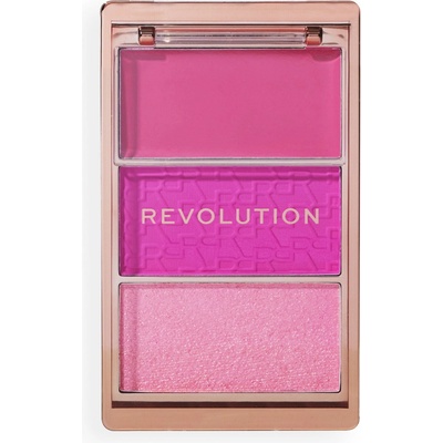 Makeup Revolution Blush Icon Palette paleta líceniek Hot Pink Flag 9,8 g