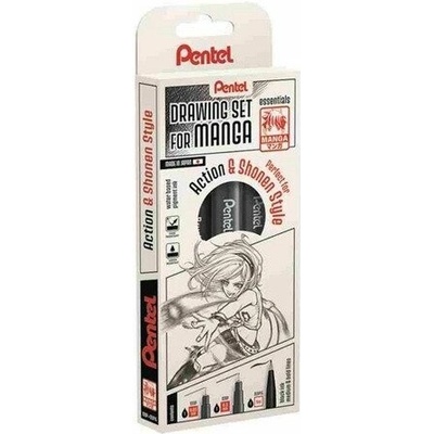 Sada popisovačů pro MANGA Pentel Action&Shonen Style