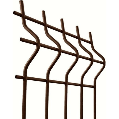 EKOfence Zváraný plotový panel 3D ZnPVC 2500x1530x4mm hnedá 15770