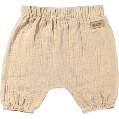Mušelínové kraťasky Monkey Mum® Béžová