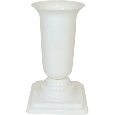 Váza hřbitovní PH zátěžová 27cm bílá nová – Zbozi.Blesk.cz