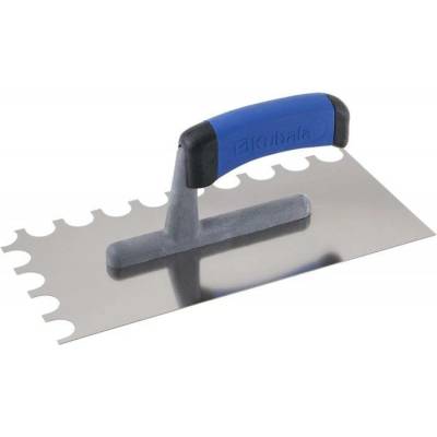 Hladítko nerez 130x270mm půlkulatý zub G-1 0463 KUBALA