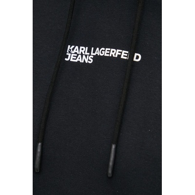 Karl Lagerfeld Jeans Суичър Karl Lagerfeld Jeans в черно с качулка с принт A1W20017 (A1W20017)