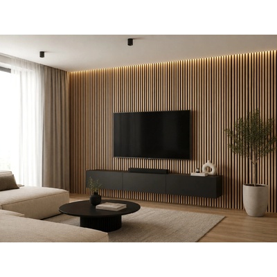 Horve Akustický panel 2700 x 600 mm - dub Alabama s černým filcem