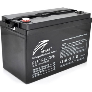 Ritar Литиево йонни батерии LFP12.8V100AH 12V / 100Ah -330/ 172 /214 mm F12/M8 RITAR (RITAR-LFP-12.8V-100AH) - caretech