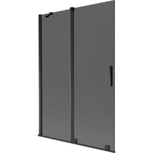 Mexen Velar параван за вана 2-крилен плъзгащ се 120 x 150 см, графит, черен - 896-120-000-41-70 (896-120-000-41-70)