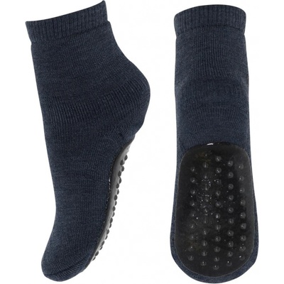 mpDenmark FROTÉ MERINO PONOŽKY S PROTISKLUZEM DENIM MELANGE
